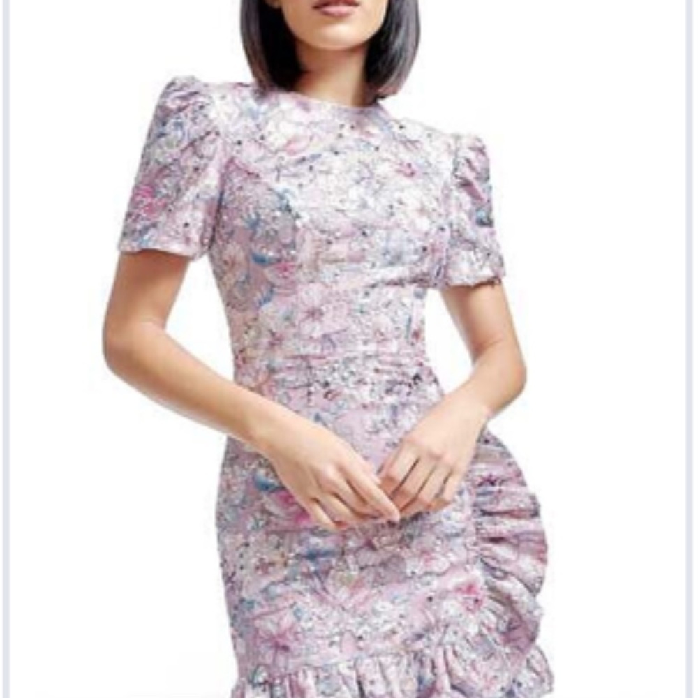 Dress the Population Pink Floral Mini Dress- Brittney Dress